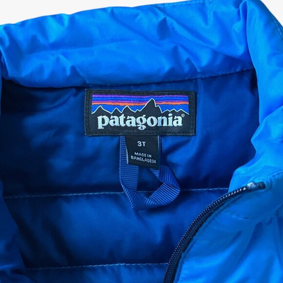 Patagonia Baby Down Sweater Jacket Blue Full Zip Size 3T - Picture 6 of 11